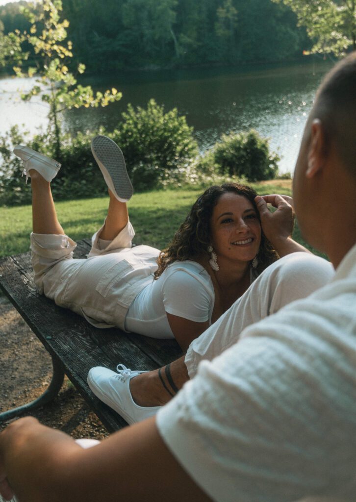 picnic in the park engagement