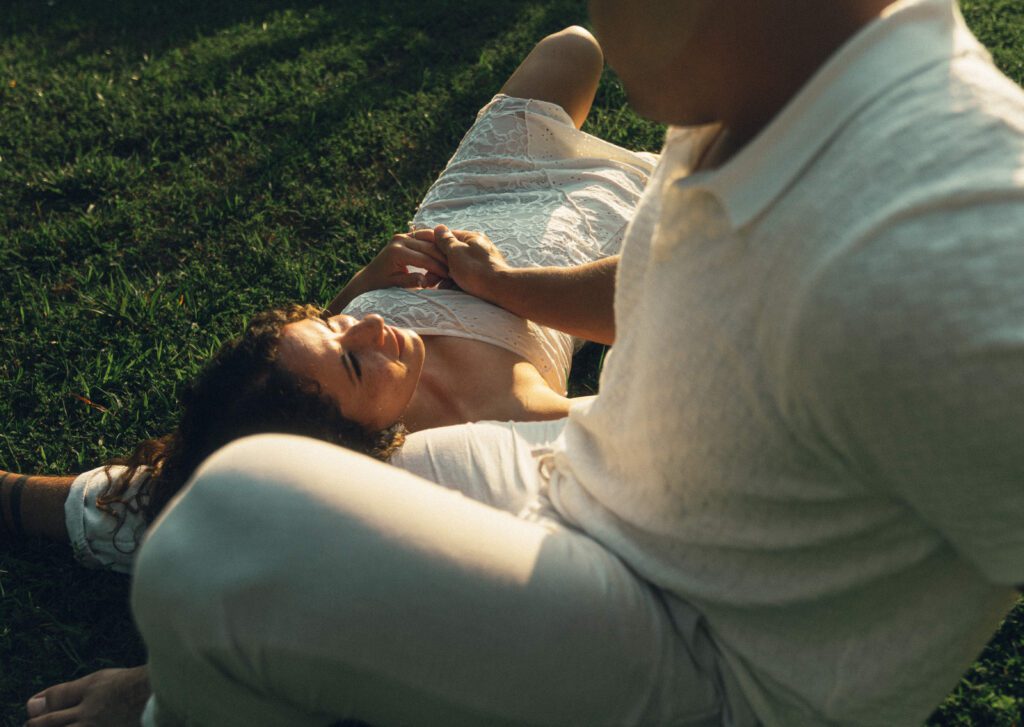 picnic in the park engagement