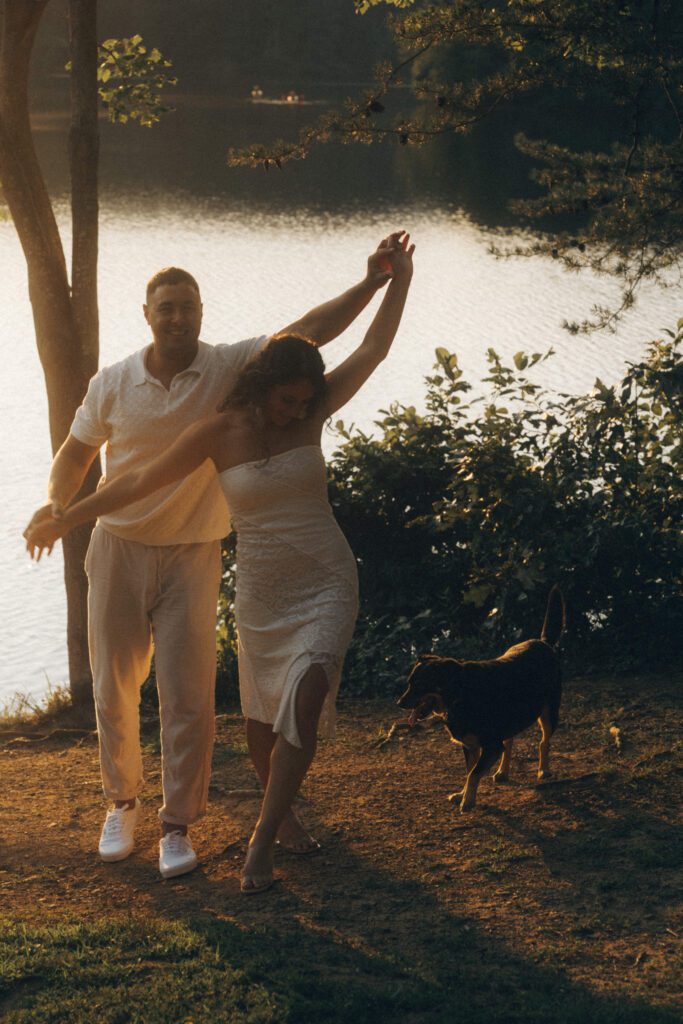 picnic in the park engagement